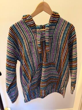 Striped Multicolor Baja Hoodie Jacket